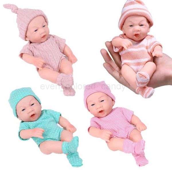 20CM Full Body Silicone Baby Doll Lifelike Reborn Doll Cute Mini Reborn Dolls for Girls Reborn Doll Toys Gift For Kids ToyCL240712
