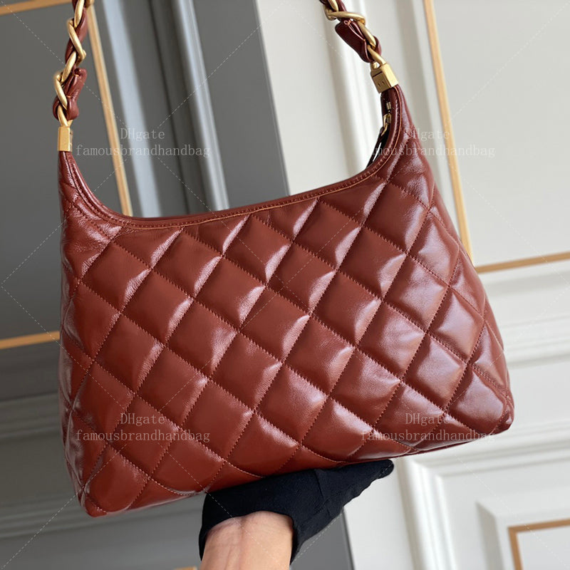 20A Mirror Quality Shoulder Bag Designer Women Hobo Handbag 32CM Shiny Lambskin Designer Tote Handbag With Box 24C43