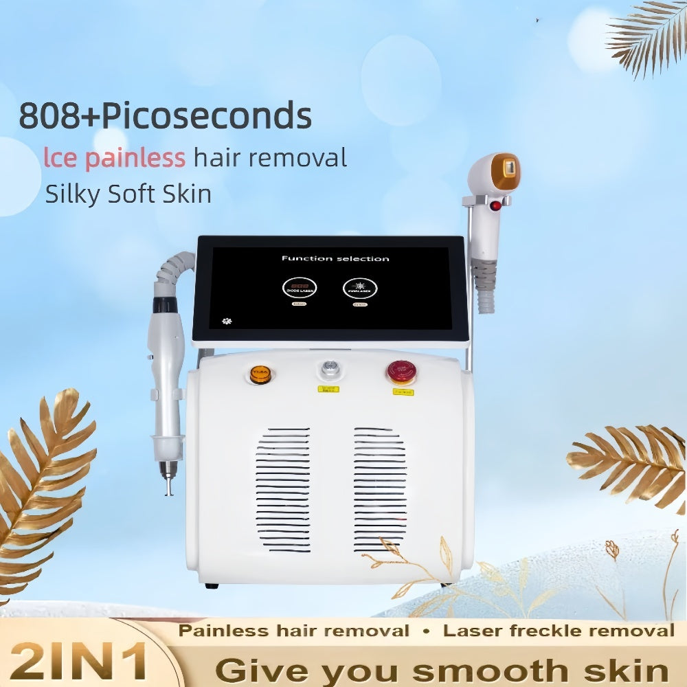 2-in-1 808nm diode laser hair removal and picosecond laser tattoo removal melanin 3500W multifunctional hair removal machine 2025