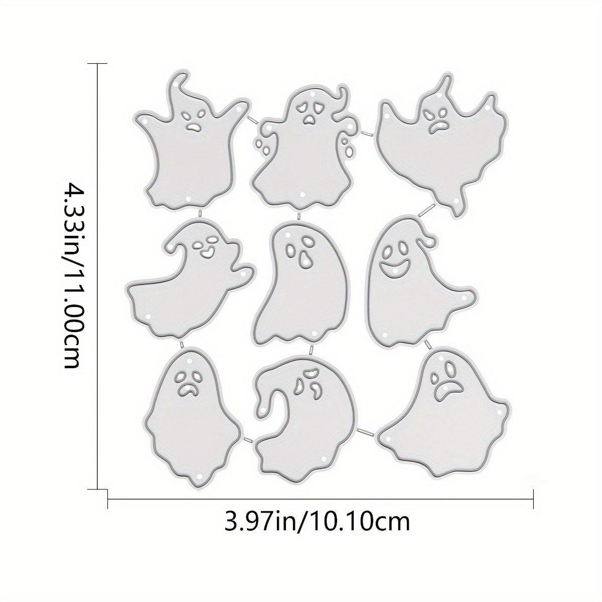 TEMU Grimaces Halloween Metal Cutting Dies - 30 Unique For Diy Invitations, Gift Cards, Scrapbooking & Embossing Stencils, Themed Parties & Crafts,