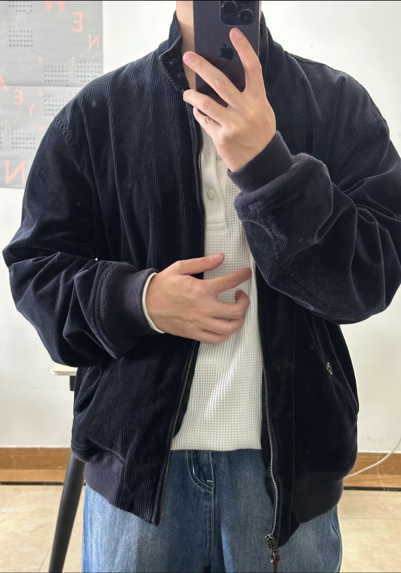 Vintage Mens Leather Style Jacket Small Horse Patch Casual Coat Zip Up Outerwear Fashion Workwear Lapel Collar Comfortable Fit Designer Utility Jack