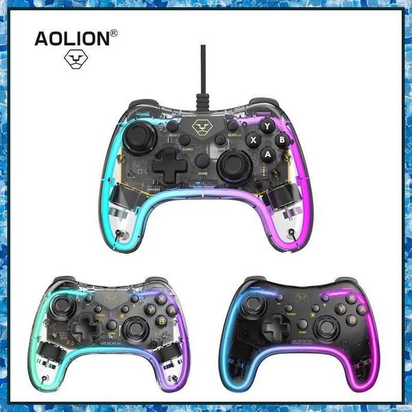 Aolion Wireless Transparent RGB Video Gamepads for NS Switch Lite- Switch OLED-Android-IOS-Windows PC GameT250108