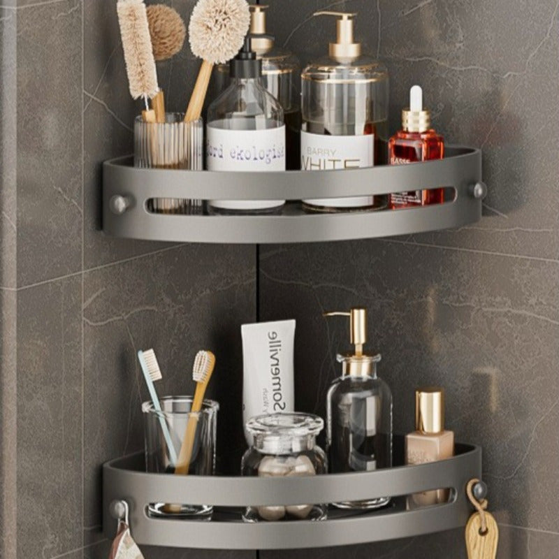 TEMU 2pcs Set Multi Functional No Drill Shelves, Ideal For Bathroom And Kitchen, Great Bathroom Accessories For Shampoo Storage