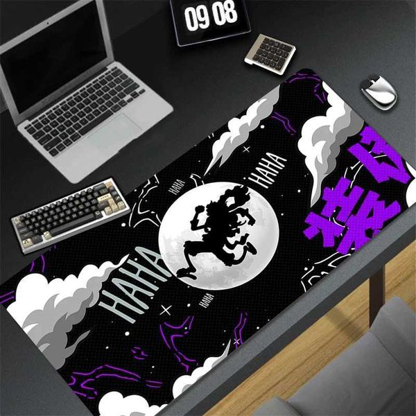 Mouse Pads Wrist Rests Japanese Anime Mouse Pad Laptop Black and White Keyboard Rug Gaming Mouse Pad PC O-one P-piece Luffy Extended Desktop