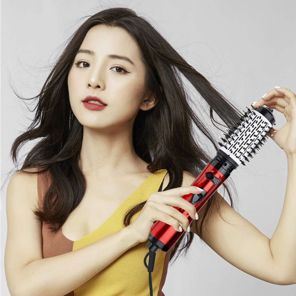 Round 2 In 1 Rotating Ion Hot Air Hair Dryer Curg Straight Comb Brush