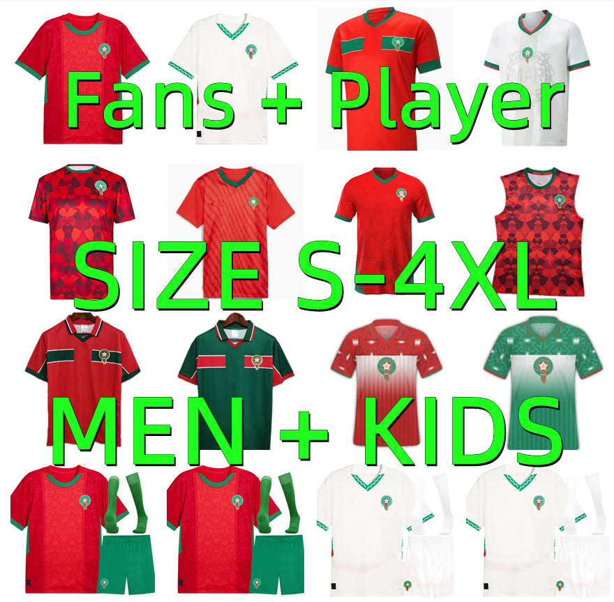 22 23 24 25 26 Morocco soccer jerseys Marruecos maillot de foot Ziyech Boufal FAJR Munir Ait Bennasser Amrabat 2025 2026 football shirts retro 1994