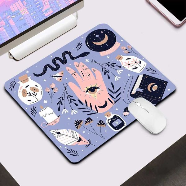 Witches Cat Moon Tarot Small Gaming Mouse Pad Computer Office Mousepad Keyboard Pad Desk Mat PC Gamer Mouse Mat Laptop Mausepad Y240821