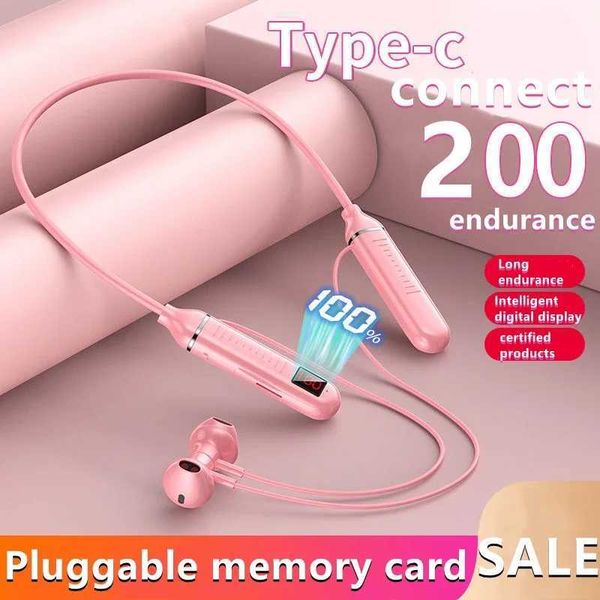 K58 Wireless Earphones 5.3 Neckband phones Gaming LED Display HIFI set Sports TWS Earbuds With Mic TF Card Y250207