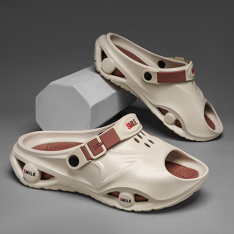 New Men&#039;s Outdoor Sandals Slippers Beach Comfortable Slides Soft Clogs Men Casual Garden Shoes Men Women Beach Sandals Slippers