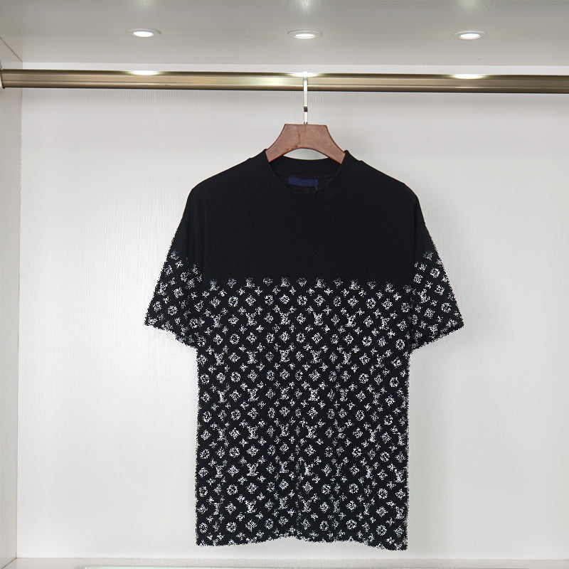 Men&#039;s Casual Summer Tshirt Clothing Luxury Monogram Gradient T-Shirt For Men Women Designer Tees Shirt Mens Streetwear Clothing Crew Neck Tshir