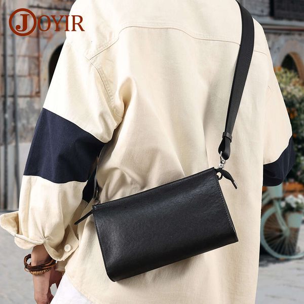 JOYIR Genuine Leather Men&#039;s Crossbody Simple Male Small Casual Shoulder Bags Men Trendy Messenger Sg Bag Handbag New