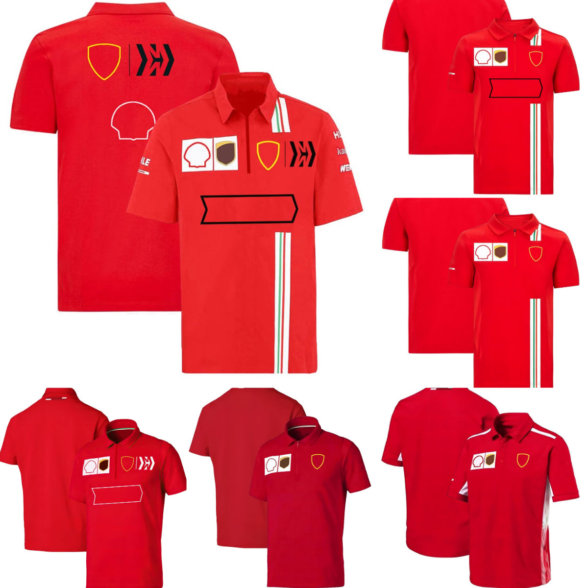 F1 Summer New Lapel Polo Shirt T-shirt Formula 1 Team Logo Racing Polo Collar Short-sleeved Jersey Custom Men Women F1 Fan T-shirt