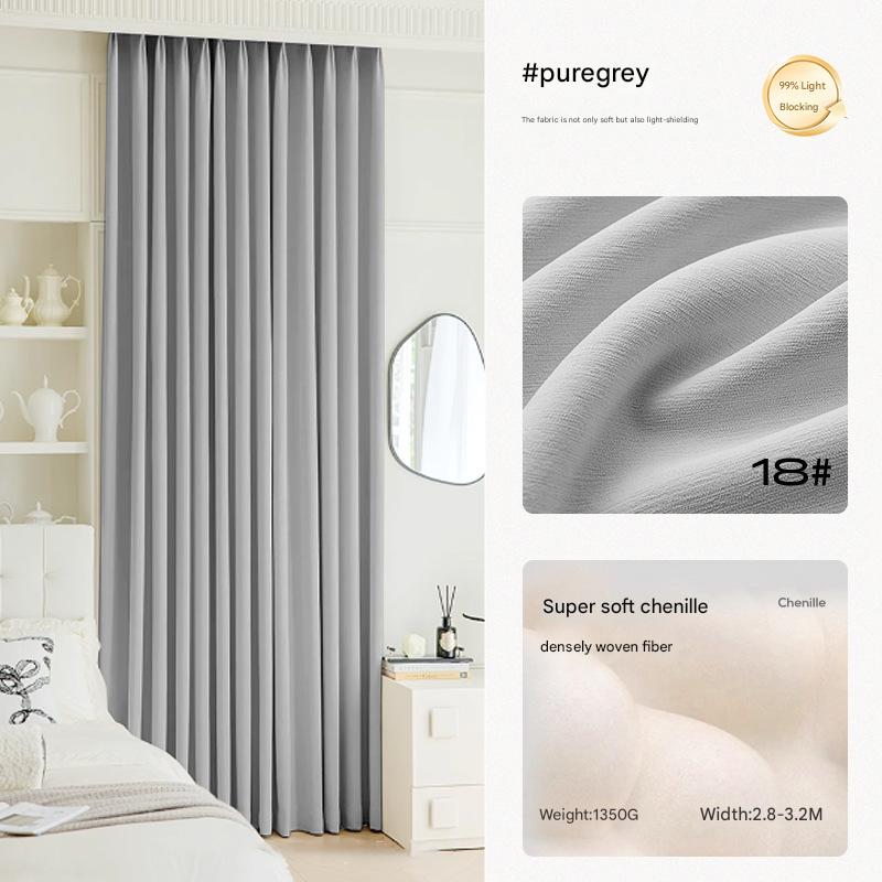 YL-34010 high shading soft waxy chenille shaped full shading curtain fabric wholesale bedroom living room high-grade