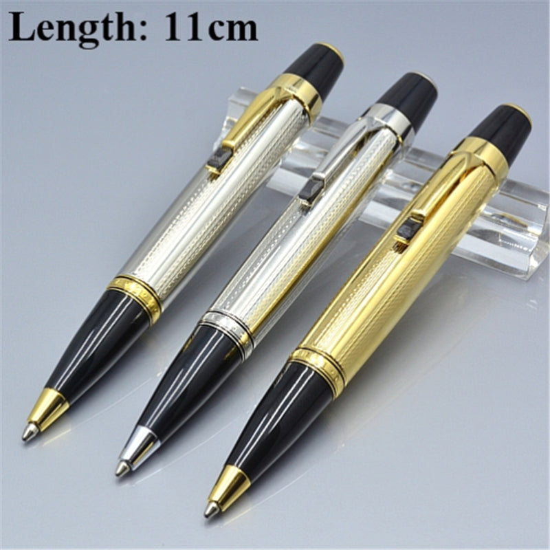 hot sell Silver - Black mini ballpoint pen office stationery fashion Cute Writing refill pens for business Gift
