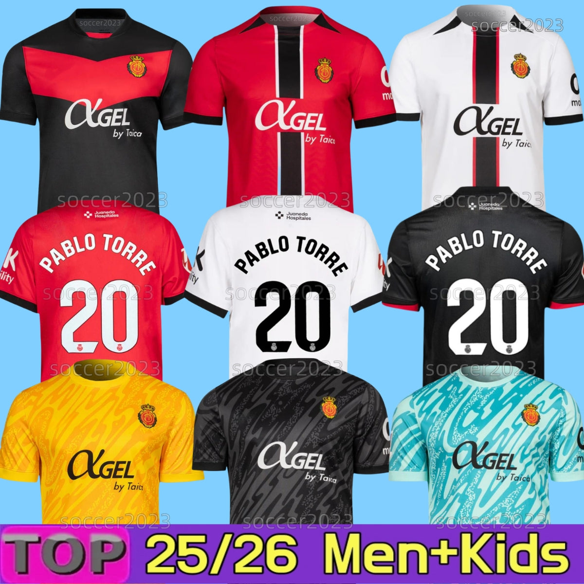 2025 2026 RCD Mallorca Soccer Jerseys MURIQI S.DARDER ABDON 25 26 SANCHEZ A. RAILLO MAFFEO VALJENT DANI RODRIGUEZ S.DARDER MASCARELL MURIQI Football