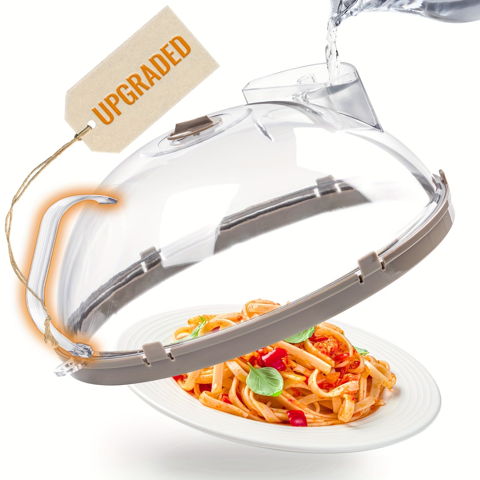 TEMU Versatile Microwave Splatter Guard With Handle - 10-12 Inch Plate Covers, Halloween, Christmas, Thanksgiving & Day Gifts