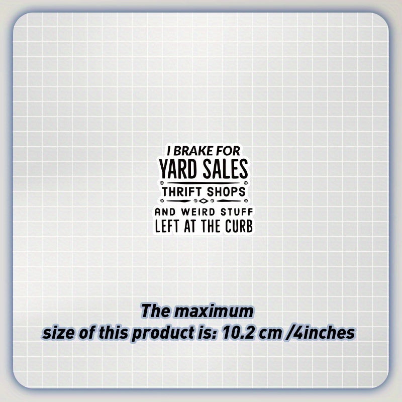 TEMU 3pcs I Brake For Yard & " - Waterproof Vinyl Sticker, Laptops, Water Bottles, Phones & Cars