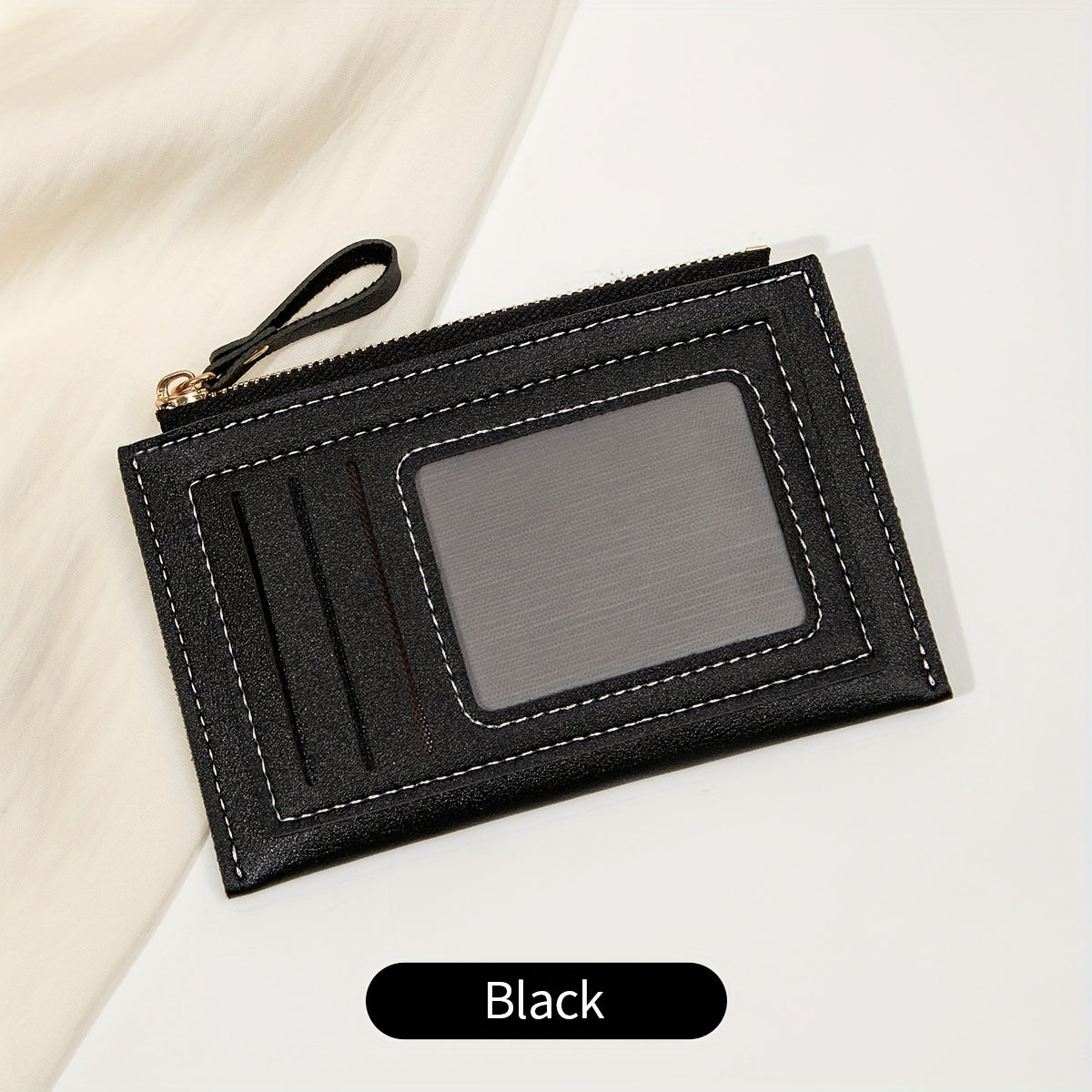 TEMU Miyin Stylish Card Holder And Coin Purse, Ultra-thin, Lightweight, Portable Cash, Id, Credit Card, And Coin Bag, Zip Wallet With Card Slots And