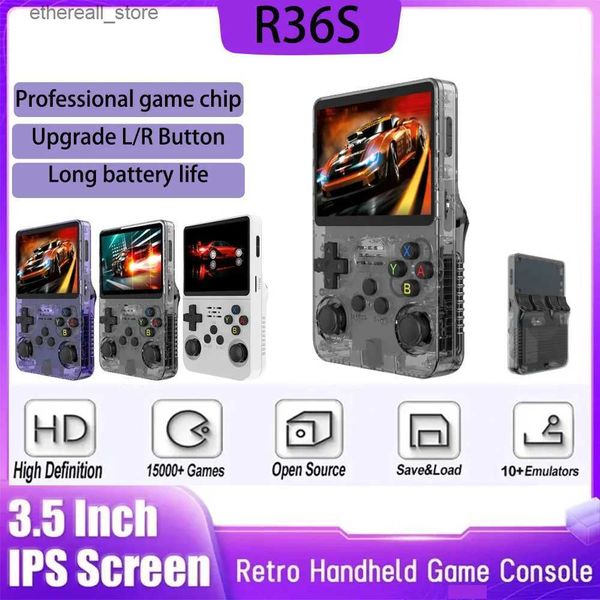 Controllers Joystic r36s portable console Game Console ux System 3.5 Inch I Screen Portable Pocket Video Player 128GB 64GB gameboy Q240605