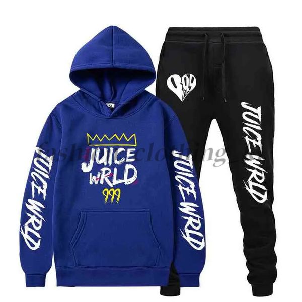 Juice World Hoodie Juicewrld Hoodie Designer Sweatshirt + Sweatpants Suits Men Women Hip Hop Trap Rap Pullover Two Piece Set 151