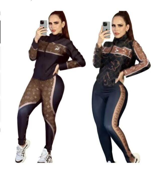 Designer tracksuit 2 Piece Sets Womens Outfits Fashion Skinny Hooded Short Jacket Jacquard Women Clothing