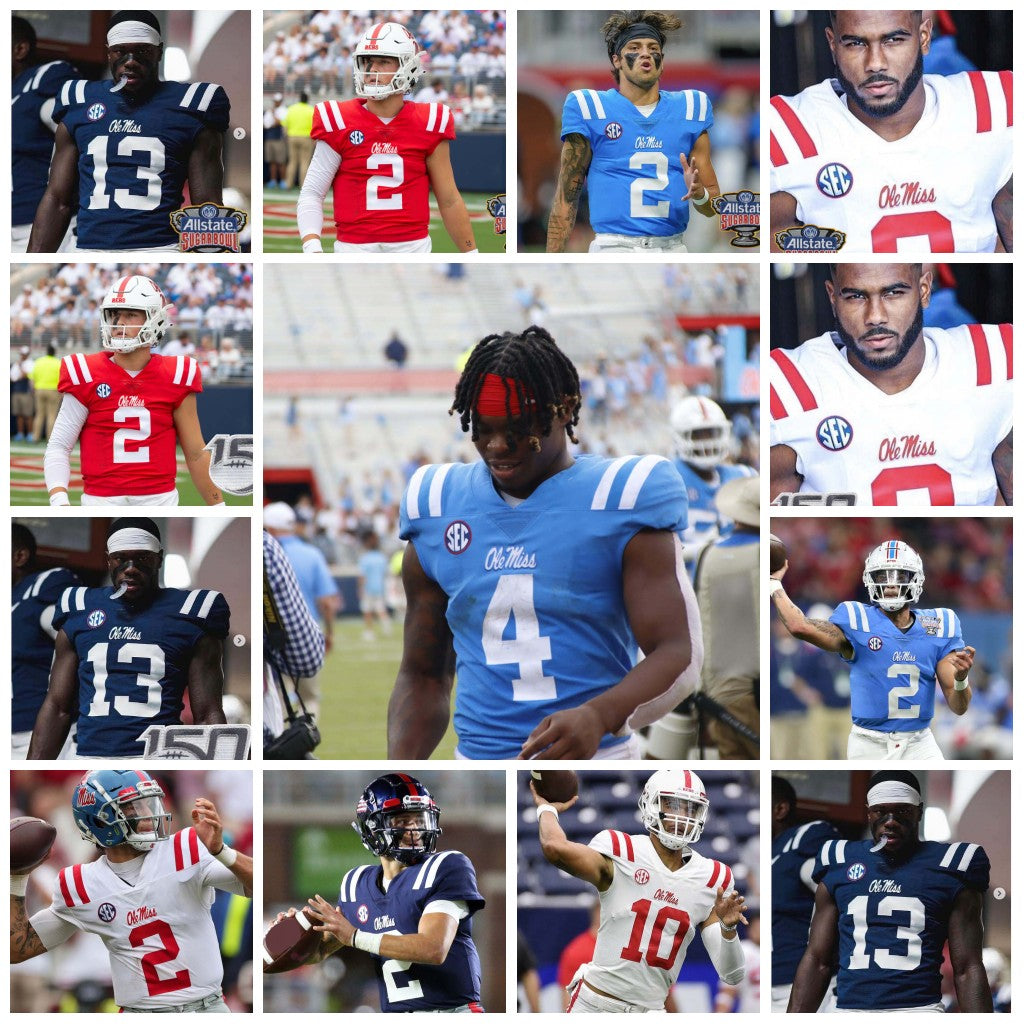 Ole Miss Rebels Football Jersey 2 Jaxson Dart 9 Tre Harris III Juice Wells Logan Diggs Ayden Williams Ulysses Bentley IV Walter Nolen Jared Ive DK M