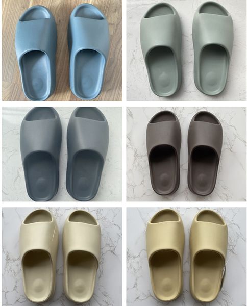 Slate Marine Slides Sandals Slippers Salt Grey Dark Onyx Bone White Azure Granite With Box Designer Men Women Shoes