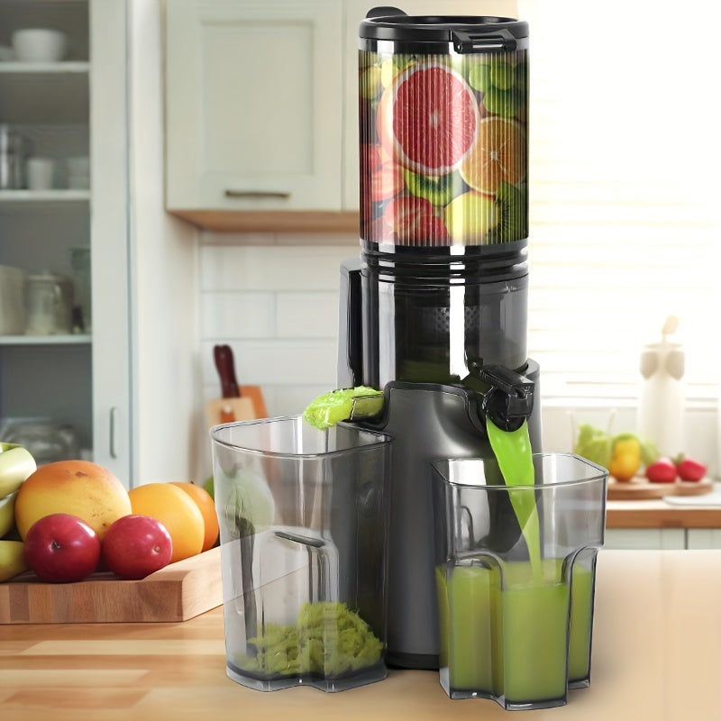 TEMU Cold Press Juicer, 350w Slow Masticating Juicer With 4.7" Extra Wide Feed Chute, Ideal For Whole Fruits, Easy To Clean, Perfect Gift For