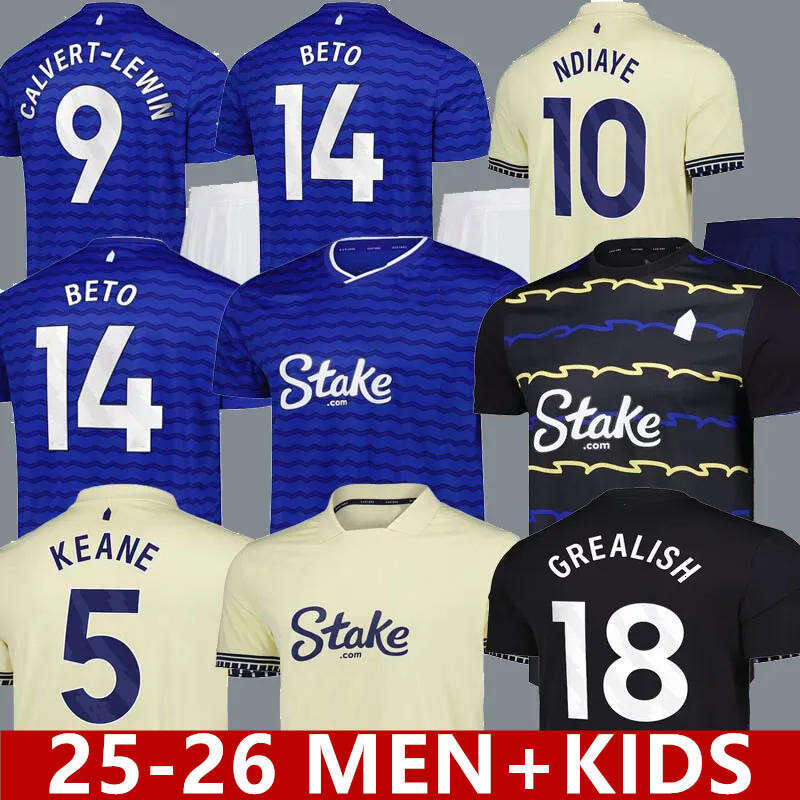 25 26 NDIAYE EFC EVERTONES soccer jerseys Barry Alcaraz 2025 2026 McNEIL CALVERT-LEWIN GREALISH Dewsbury-Hall DELE PICKFORD IROEGBUNAM football shir