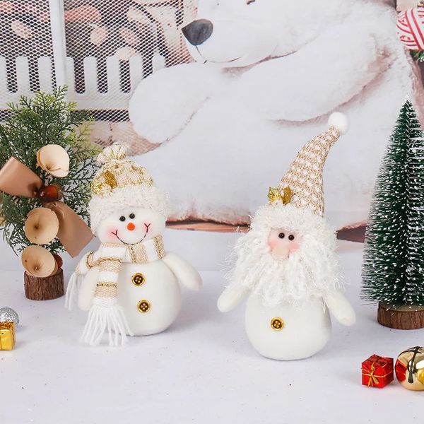 Christmas Dwarf Dolls Supply Cute Snowman Dolls for Old White Christmas Decoration Santa Claus Christmas Gifts Soft Clothes Toys 241114