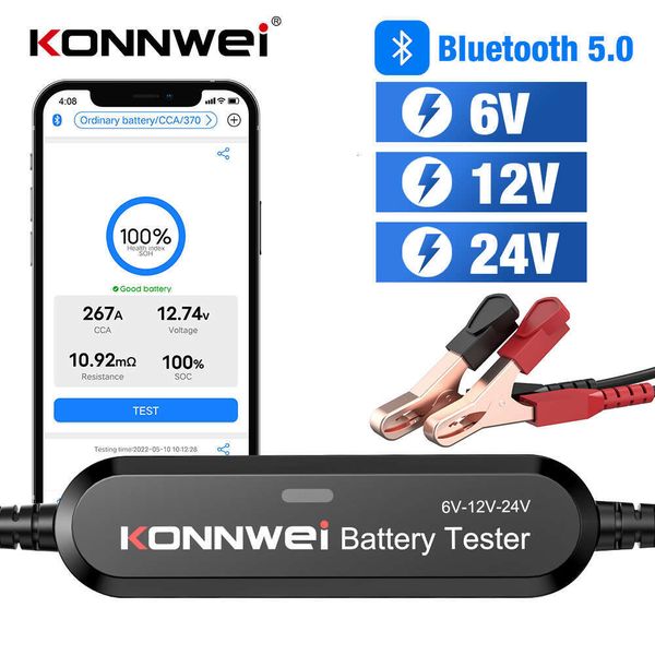 New BK100 BK200 Car Motorcycle Tester Bluetooth 5.0 6V 12V Battery Monitor 100-2000 CCA Charging Cranking Test Tool