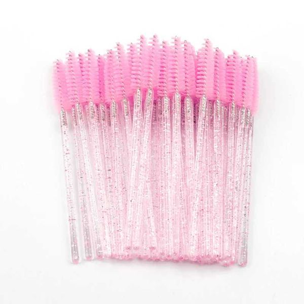 New 5-25-50Pcs Disposable Crystal Eyelashes Brush Applicator Eyelash Brushes Plastic Mascara Wand Lashes Extension Makeup Beauty Y240807