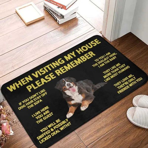 Bernese Mountain Dog Doormat Non-Slip Kitchen Bath Mat Bedroom Balcony Floor Door Entrance Carpet RugC250102