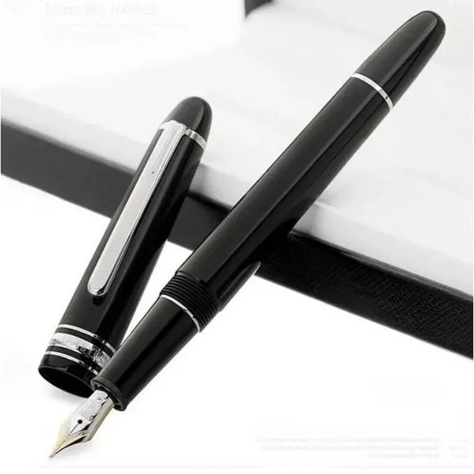 wholesale 163 Black Resin Rollerball Ballpoint Pen High Quality School Office Writing Fountain Pens With