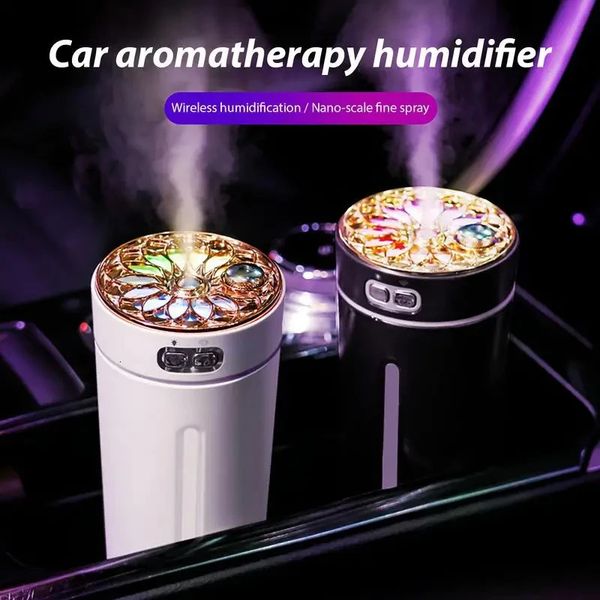 Car Air Humidifier USB Portable Remove Odors Fragrance Essential Oil Diffuser with Color Lamp Air Purifier Auto Spray Home Room 241231