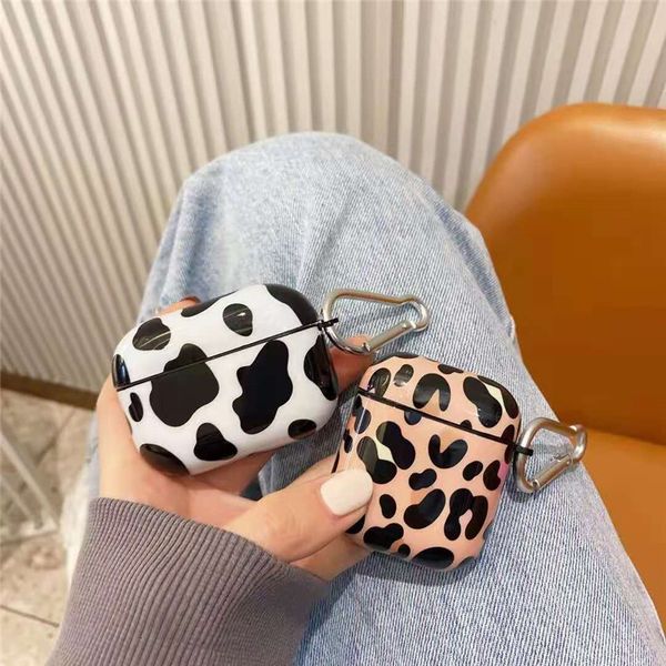 Suitable for IMD creative cow 1-2-pro3 generation Bluetooth earphone protective with leopard print soft case
