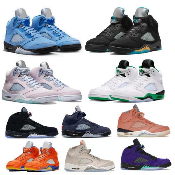 Jumpman Basketball Shoes Men Women Jorden 5 5s Craft UNC University Blue Aqua Lucky Green Easter Georgetown 2023 Man Woman Sneakers