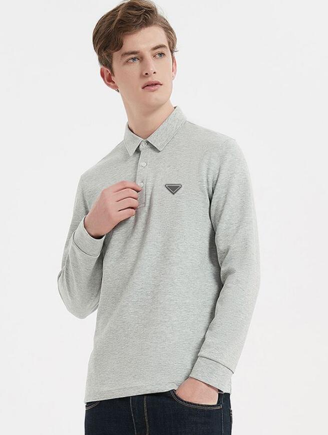 Men&#039;s polo t shirt designer mens polo shirts Pullover Long sleeve Tees Solid Tshirts sportswear tshirt Tops