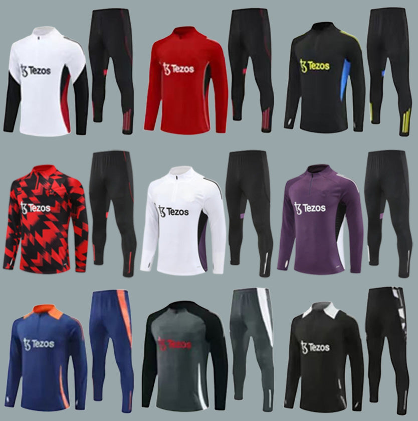 2025 2026 MAINOO Kids Mancheste SESKO unitedS Football Tracksuit sets 24 25 Soccer men Long Training wear kids kit Chandal Tuta Calcio Trainingsanzu