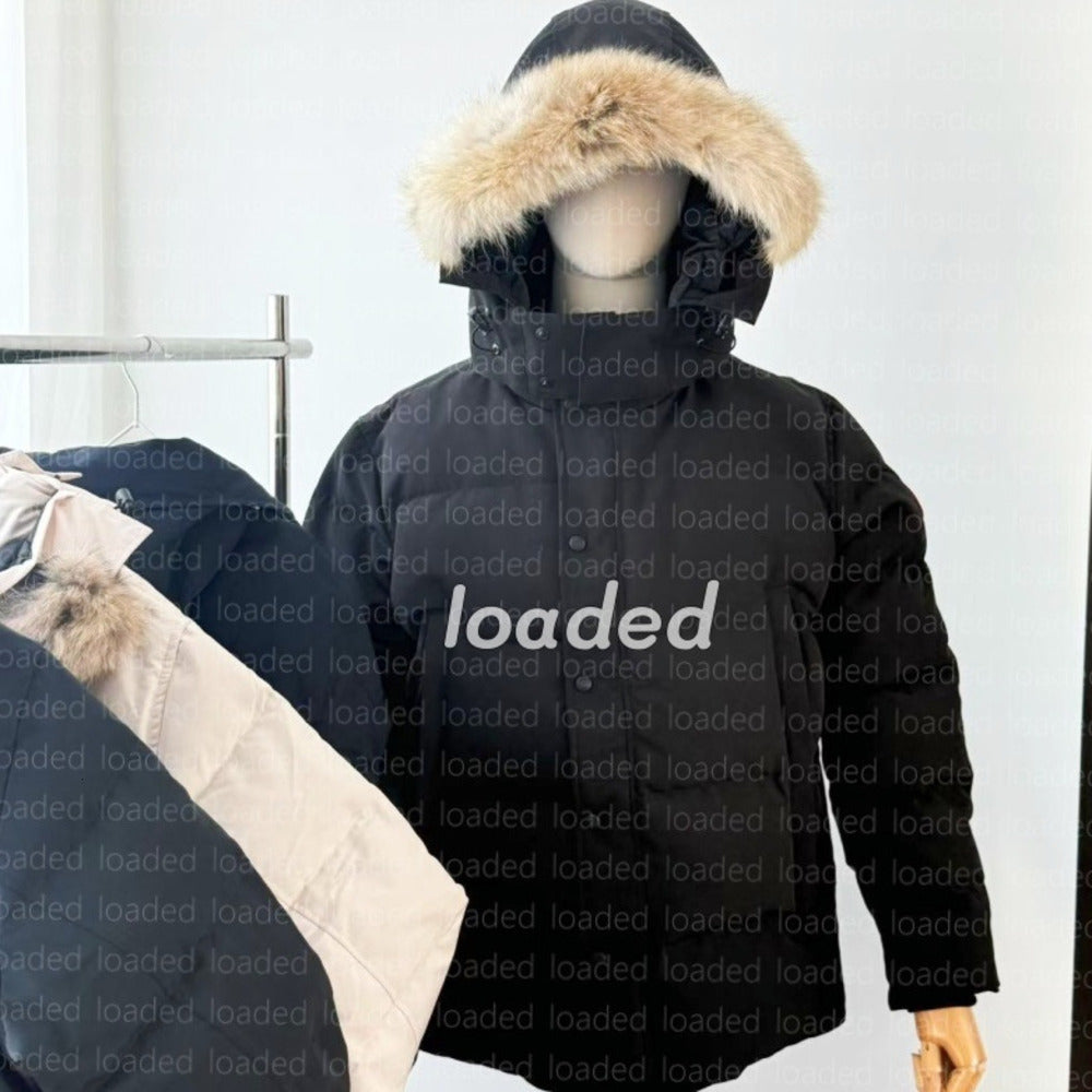 Canadian Puffer Jackets Mens Down Jackets Veste Homme Outdoor Winter Jassen Outerwear Big Fur Hooded Fourrure Manteau Down Jacket Coat Hiver Parka D
