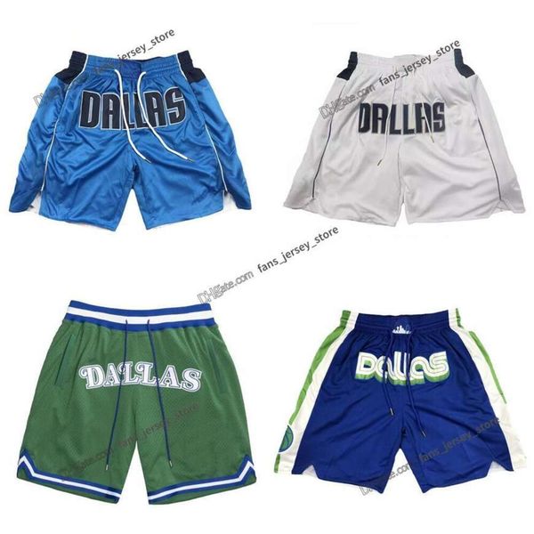 Luka Doncic Irving Ed Just Don Basketball Shorts Hip Pop Summer Pant With Pockets Zipper Sweatpants Sportwear Breathable Gym Training Beach