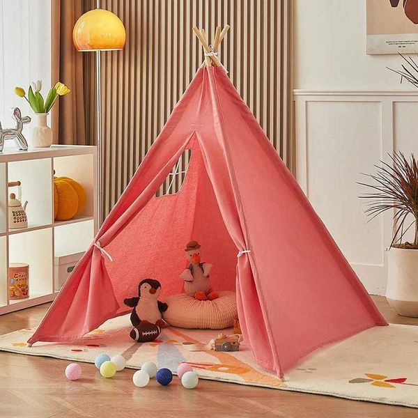 Dropshipping 1.3M Kids Tent Type Portable Childrens Play House Indoor Outdoor Camping Home Gift Boys Girls Tents Wigwam X2502101