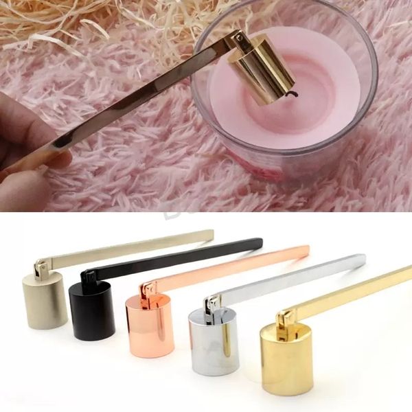 Novelty Items Scented Candle Extinguisher Bell Shaped Candles Snuffer Stainless Steel Long Handle Wick Snuffers Candles Extinguishers