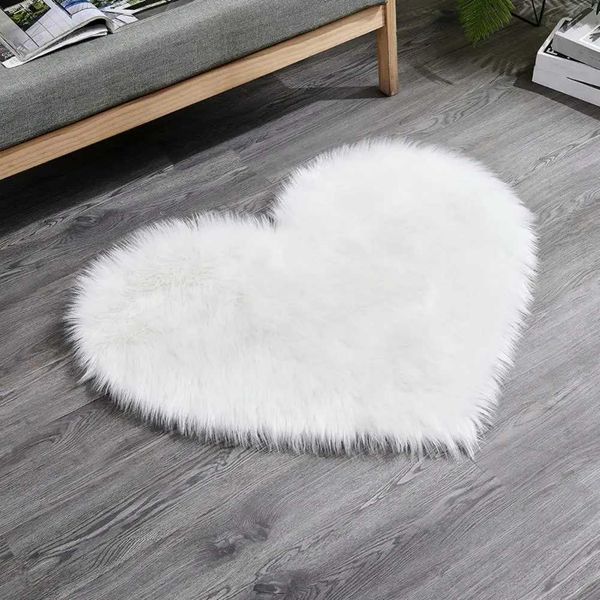 40x50cm Shape Fluffy Carpet Artificial Wool Carpet Sofa Mat Life Ro Bedding Decorative Floor Mat Y240102