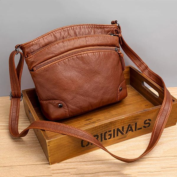 Arrival Vintage Shoulder Bags For Women Retro PU Leather Crossbody Bag Female HandBag bolsa feminina Phone Purse 240905