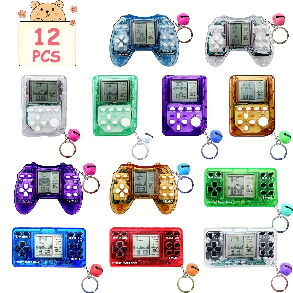 TEMU 12pcs Video Game Party Favors For Kids, Mini Game Keychain For Kids Boys Birthday Supplies Gaming Party Favors Classroom Prizes