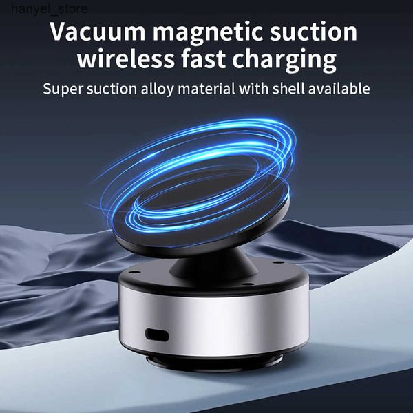 Cell Phone Mounts Holders Universal intelligent car phone holder with magnetic black technology adsorption bracket and vacuum adsorption sta