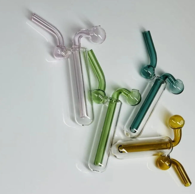 Colorful Serpentine Oil Burner Pipe Portable Glass Water Pipes Bowl Thick Pyrex Downstem Rig Round of Small Pot Glass Bubbler Tobacco Nail For Smoki