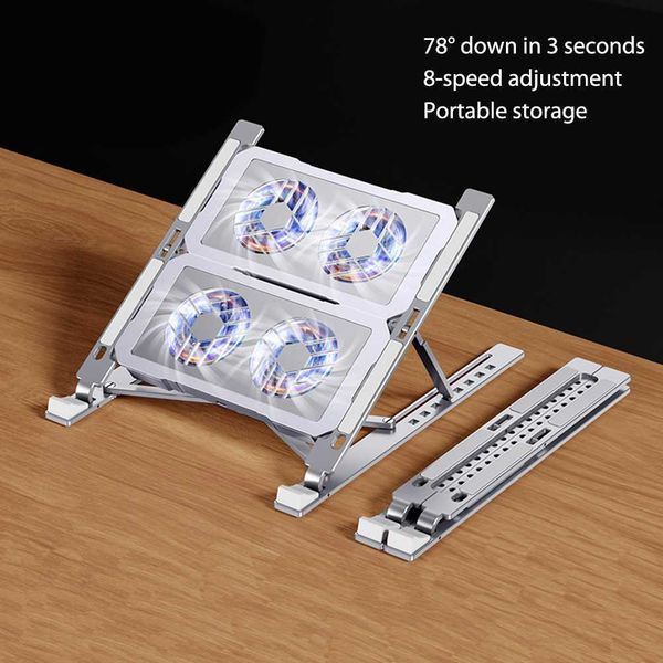 Laptop Cooling Pads Gaming Laptop Cooler 2 Fan 4 Fan Cooling Pad Foldable Laptop Holder Portable Tablet Stand 12-17 inch Notebook Support Ba
