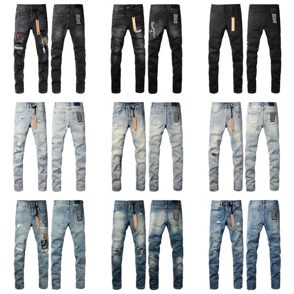 Men&#039;s jeans designer Ksubi jeans high waist Ripped High Street Jeans Retro Paint Spot Patch Hole Denim Streetwear silm Feet Micro Elast